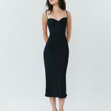 Blossom Midi Dress - Polka Dot Black - Set Studio