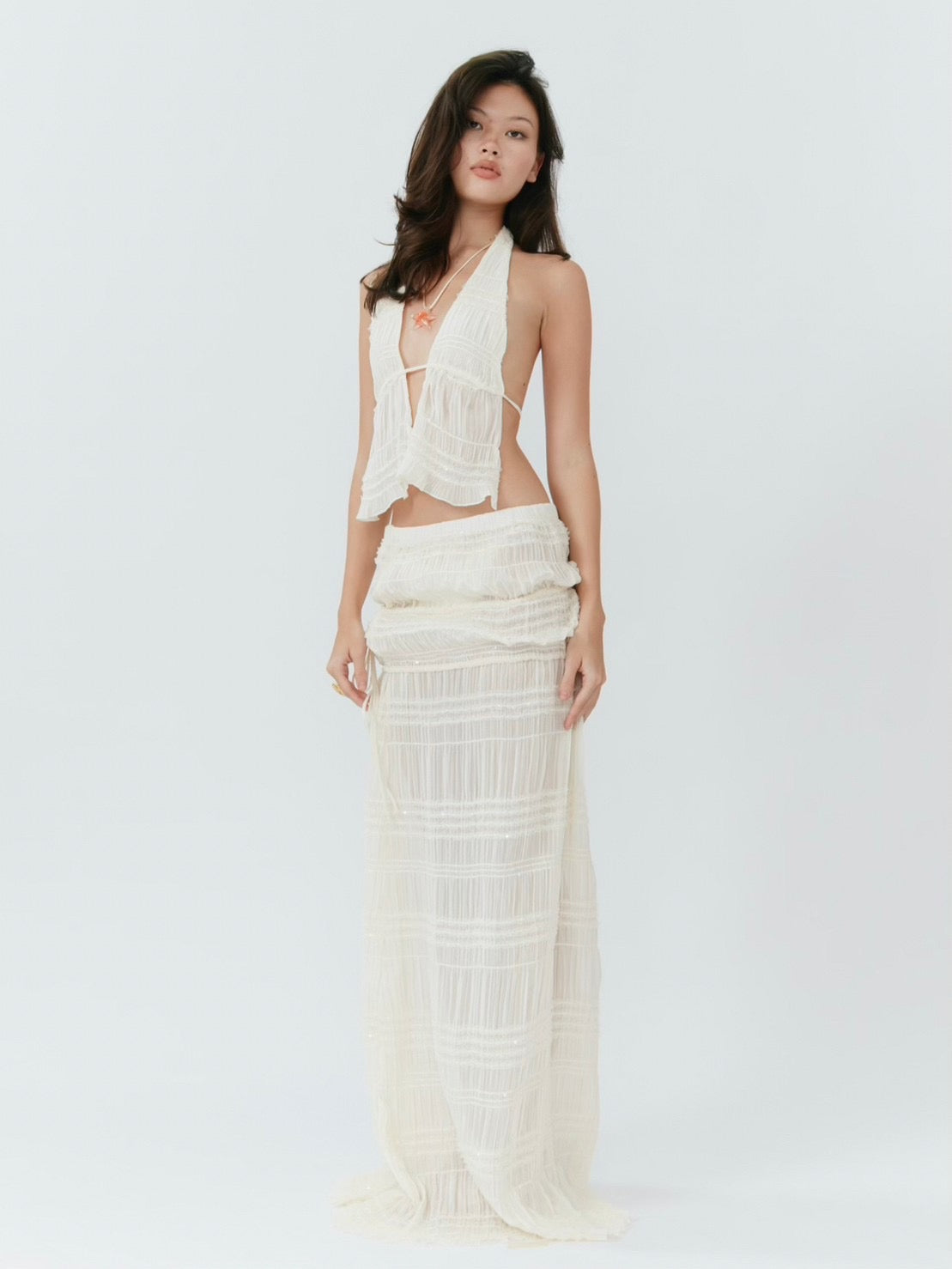 Rivera Halter Top - Seashell - Set Studio