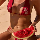 Magnolia Bikini Top - Red - Set Studio