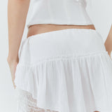 Poppy Mini Skirt - White - Set Studio