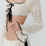 Elena Long Sleeve Bralette Top - Set Studio