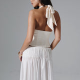 Rossana Halter Top - Ivory - Aiumi