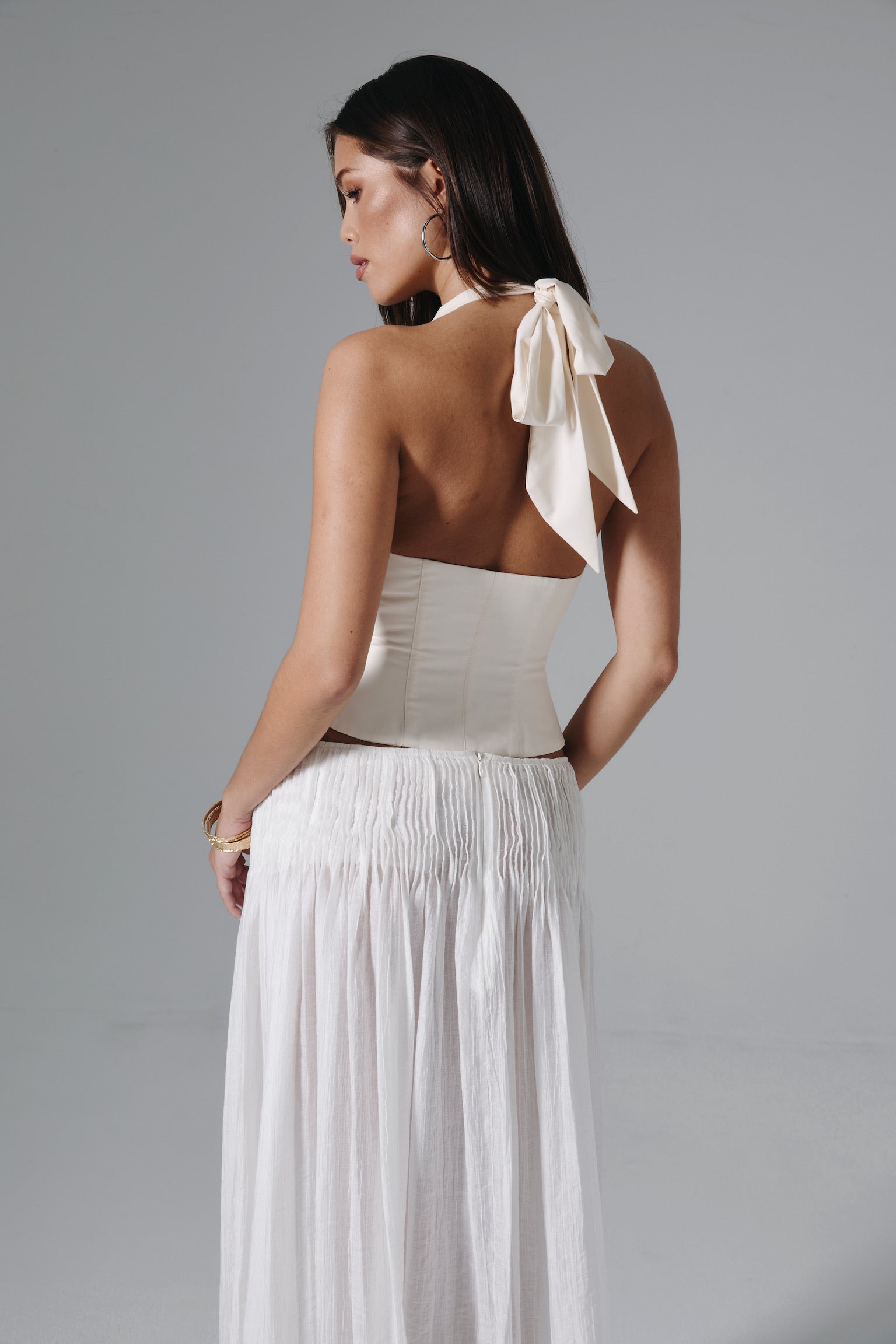Rossana Halter Top - Ivory - Aiumi