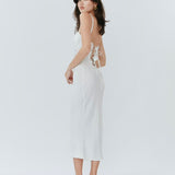 Blossom Midi Dress - Polka Dot White - Set Studio