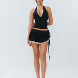 Rosanna Halter Top - Polka Dot Black - Set Studio