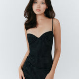 Blossom Midi Dress - Polka Dot Black - Set Studio