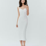 Blossom Midi Dress - Polka Dot White - Set Studio