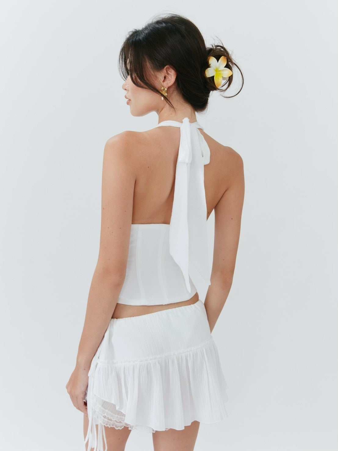Poppy Mini Skirt - White - Set Studio