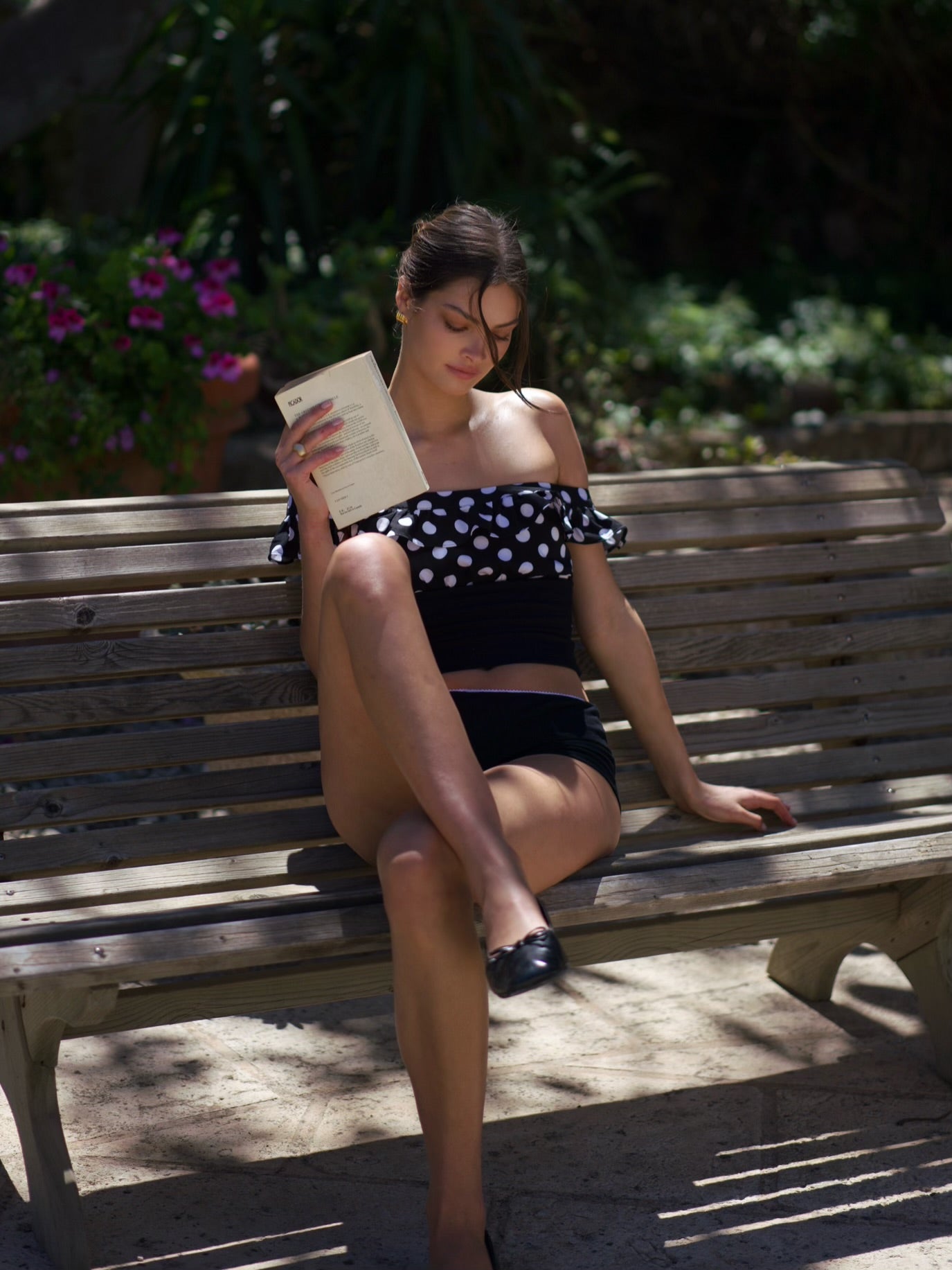 Esmeralda Top - Polka Dot Black - Set Studio