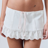 Doris Mini Skirt - White - Set Studio