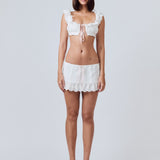 Doris Mini Skirt - White - Set Studio
