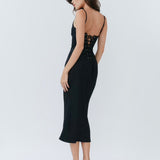 Blossom Midi Dress - Polka Dot Black - Set Studio