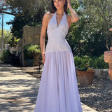 Rosalia Maxi Dress - Polka Dot White - Set Studio
