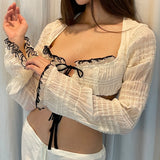 Elena Long Sleeve Bralette Top - Set Studio
