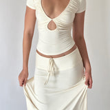 Masha Skirt - Ivory - Set Studio