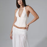 Rossana Halter Top - Ivory - Aiumi