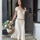 Masha Skirt - Ivory - Set Studio
