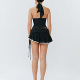 Poppy Mini Skirt - Polka Dot Black - Set Studio