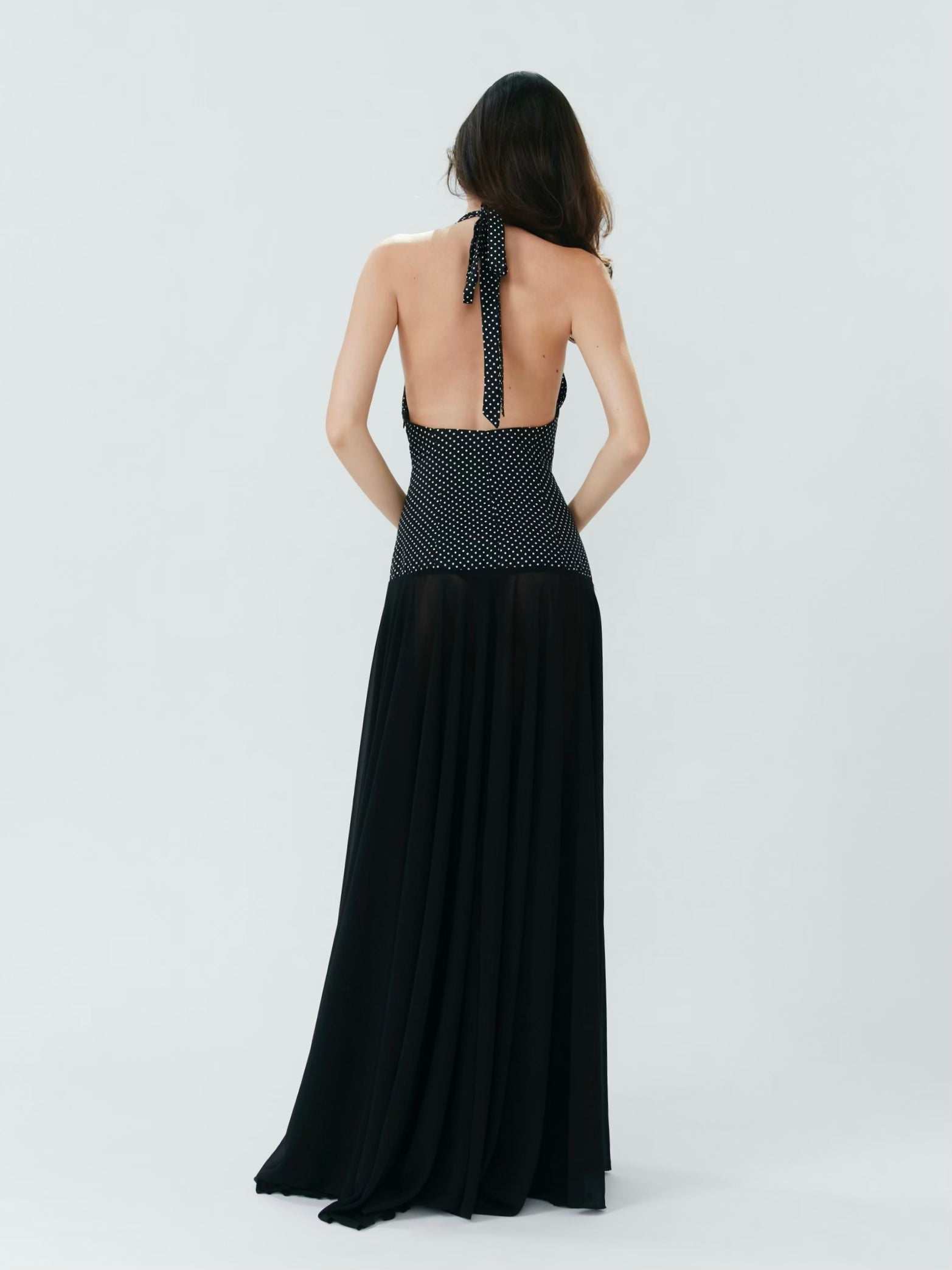 Rosalia Maxi Dress - Polka Dot Black - Set Studio