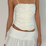 Sample Poppy mini skirt white - (X-Small) - Aiumi