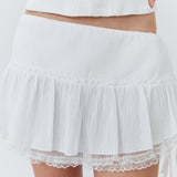 Poppy Mini Skirt - White