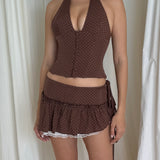 Poppy Mini Skirt - Brown