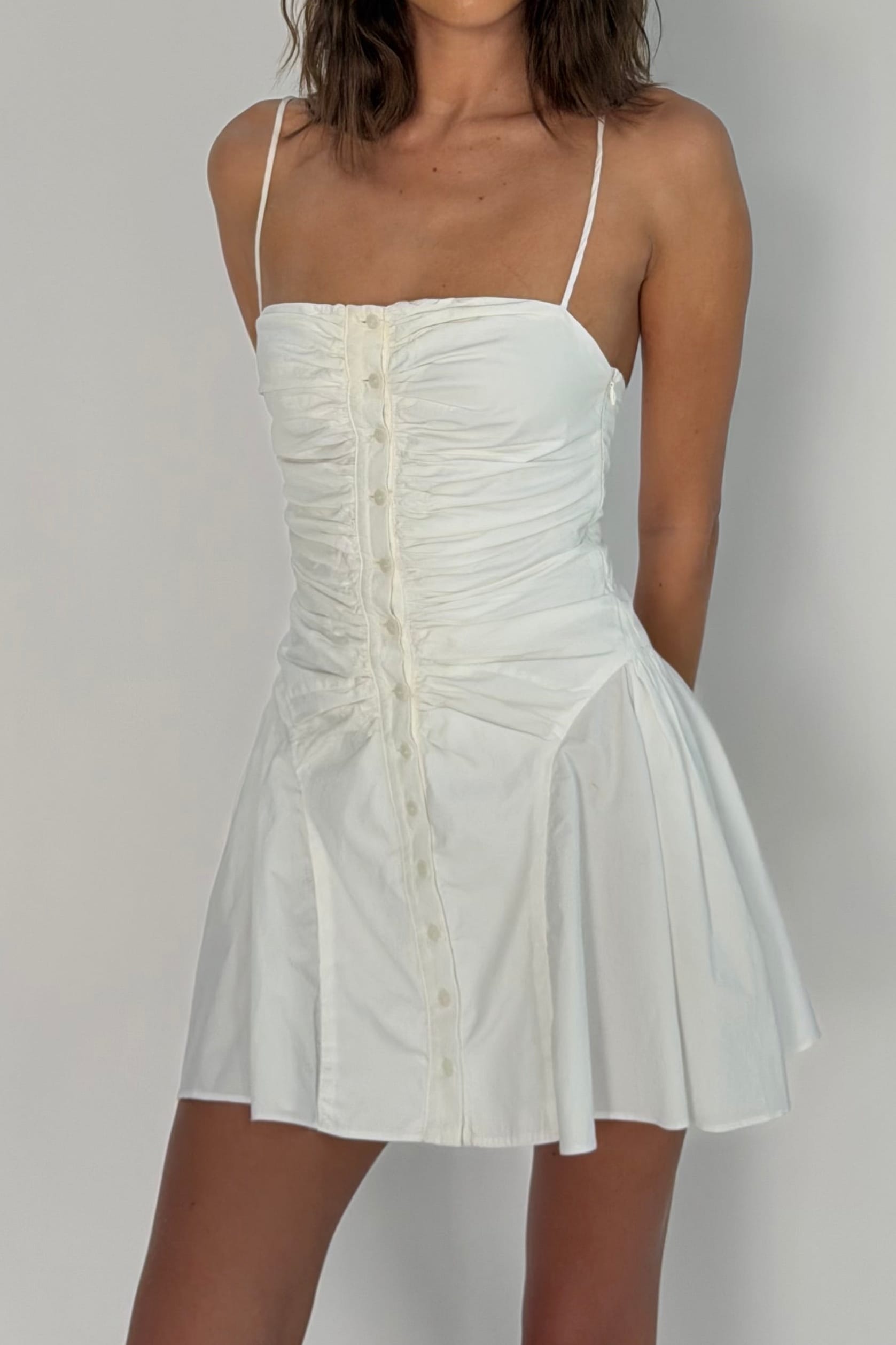 Isabella Mini Dress - White - Aiumi