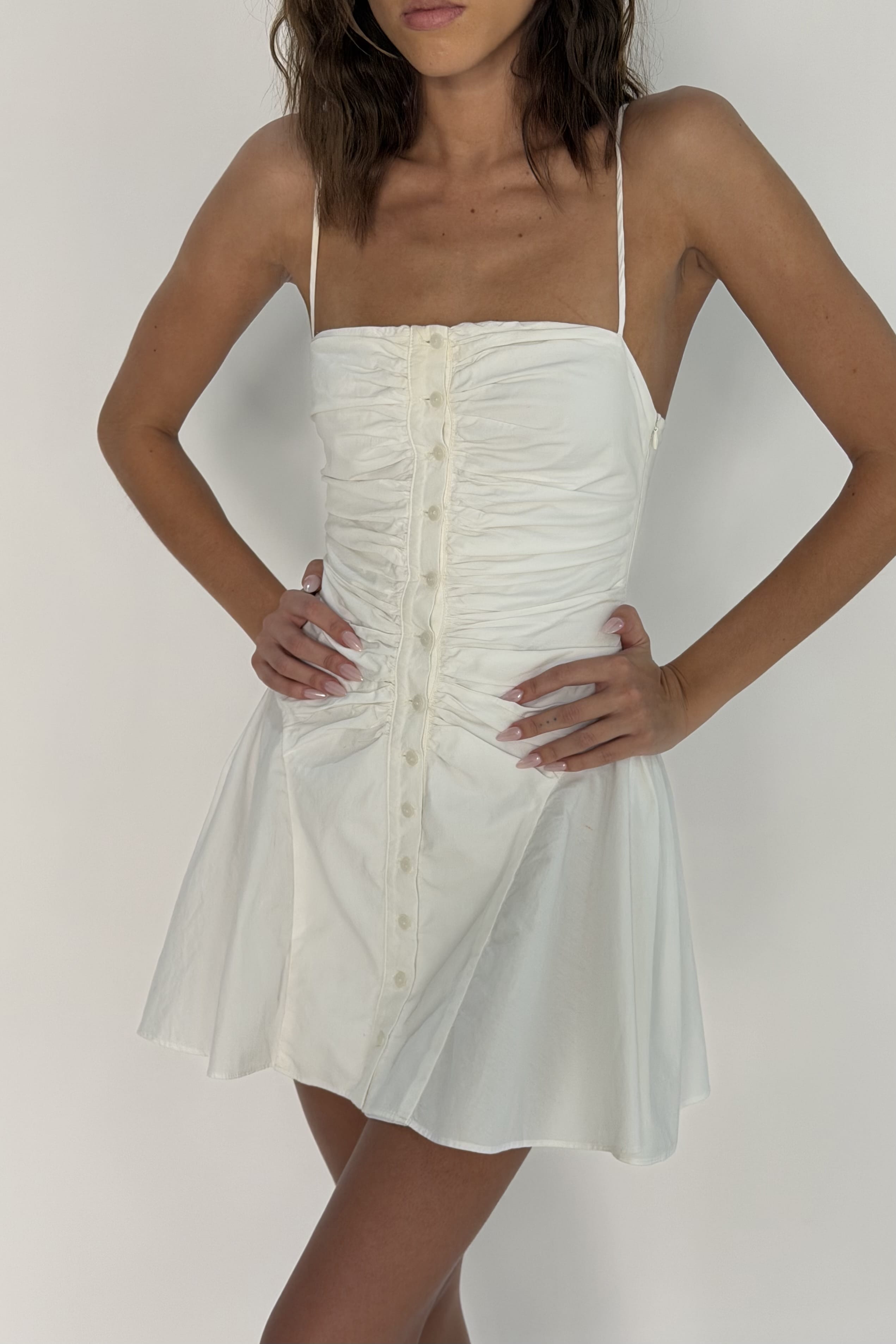 Isabella Mini Dress - White - Aiumi