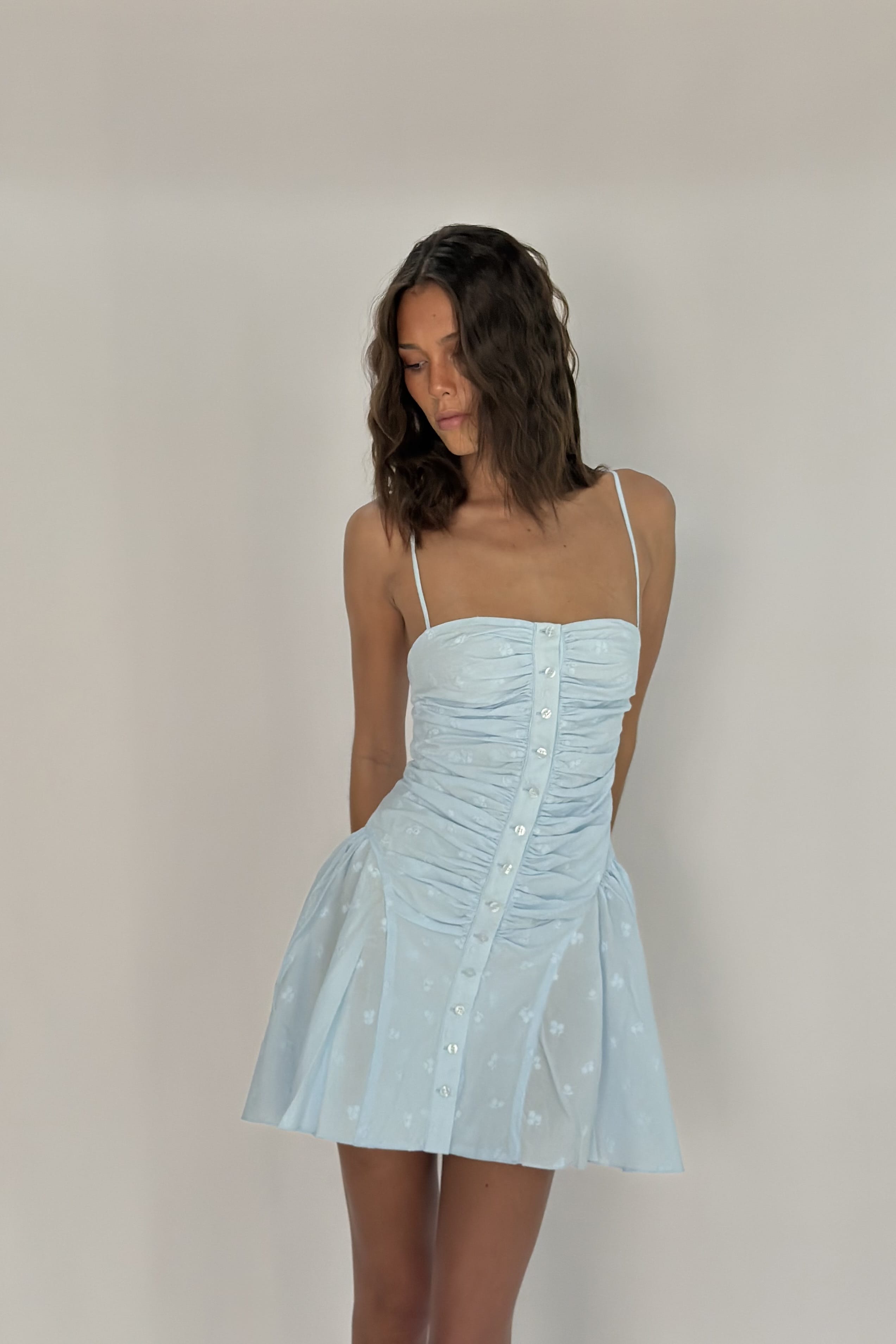 Isabella mini dress - ice blue - Aiumi