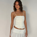 Sample Poppy mini skirt white - (X-Small) - Aiumi