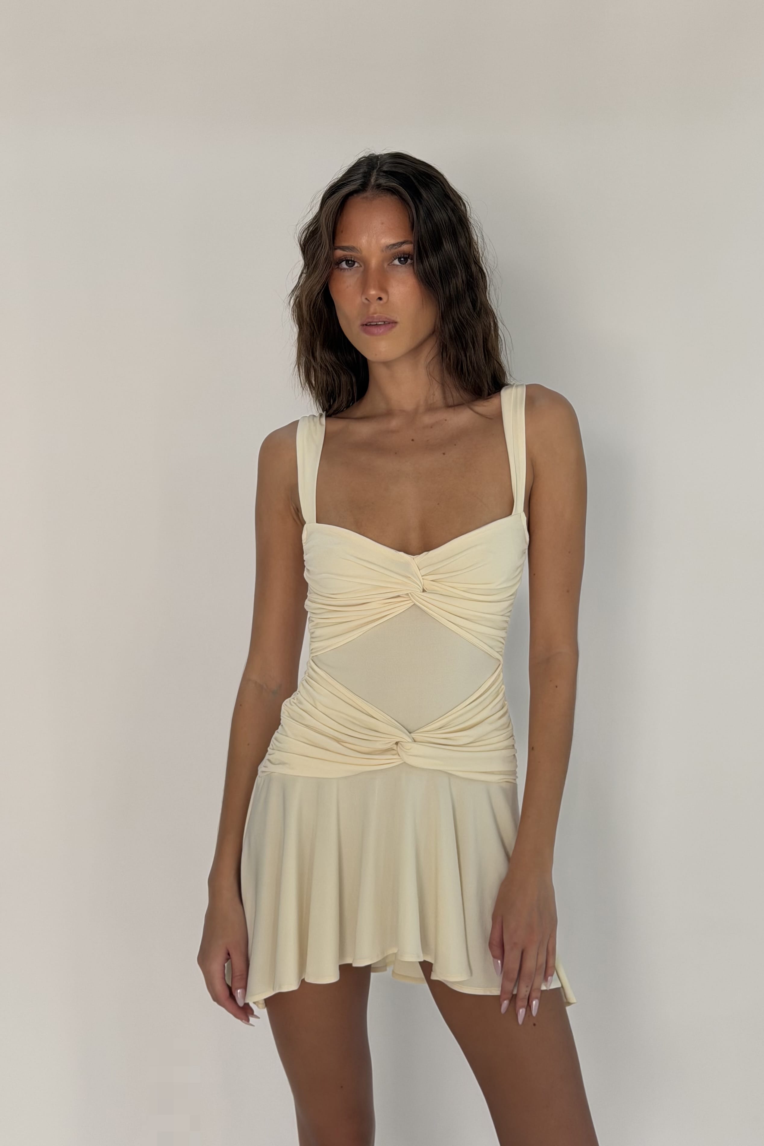 Sienna Mini Dress - Butter - Aiumi