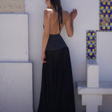 Rosalia Maxi Dress - Polka Dot Black
