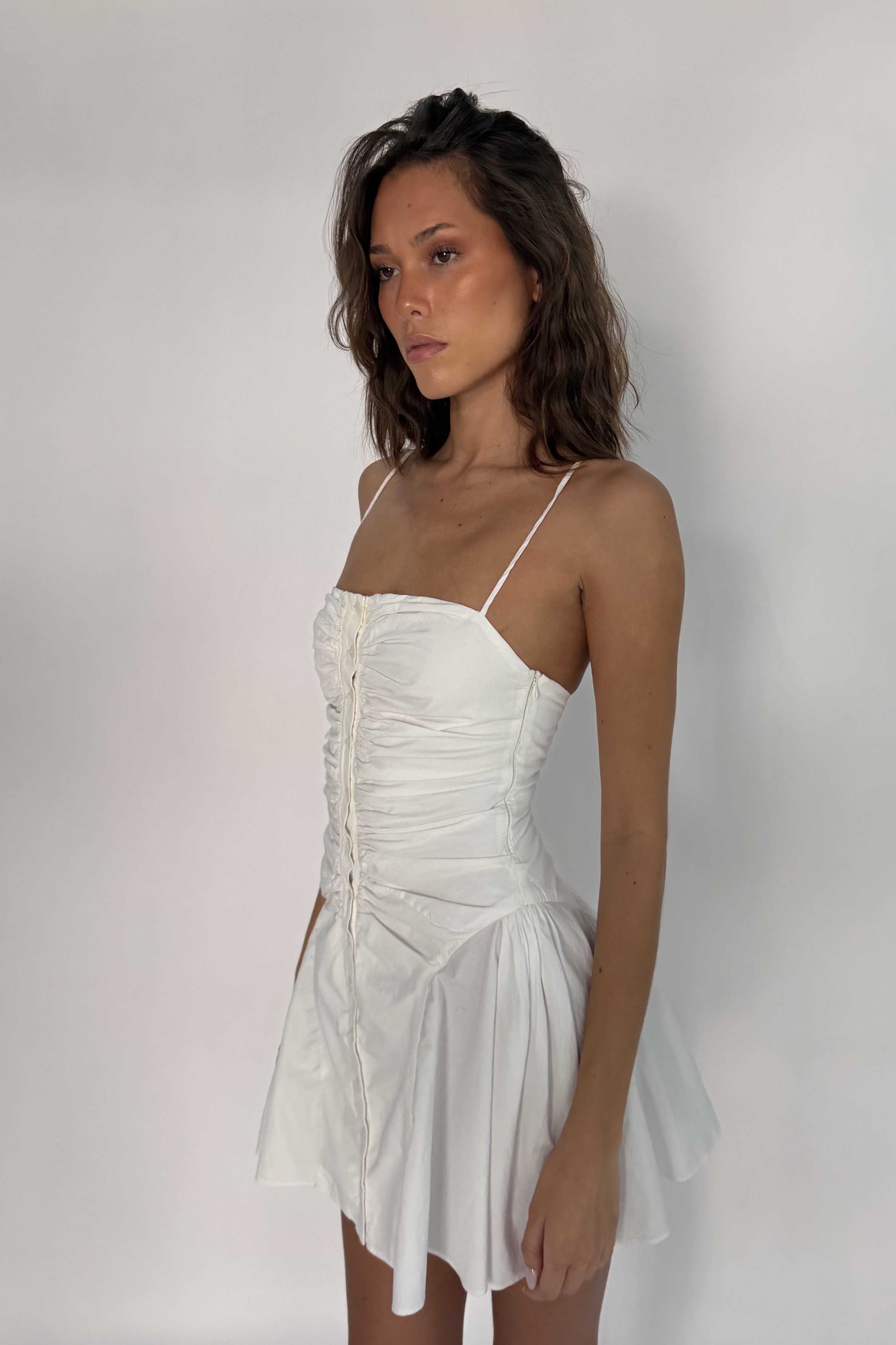 Isabella Mini Dress - White - Aiumi