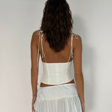 Sample Poppy mini skirt white - (X-Small) - Aiumi