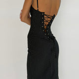 Blossom midi dress - Black - Aiumi