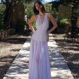 Rosalia Maxi Dress - Polka Dot White