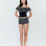 Alda Shorts - Polka Dot Black