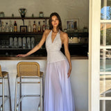 Rosalia Maxi Dress - Polka Dot White