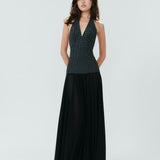 Rosalia Maxi Dress - Polka Dot Black