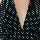 Rosalia Maxi Dress - Polka Dot Black