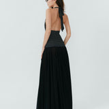 Rosalia Maxi Dress - Polka Dot Black