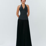 Rosalia Maxi Dress - Polka Dot Black